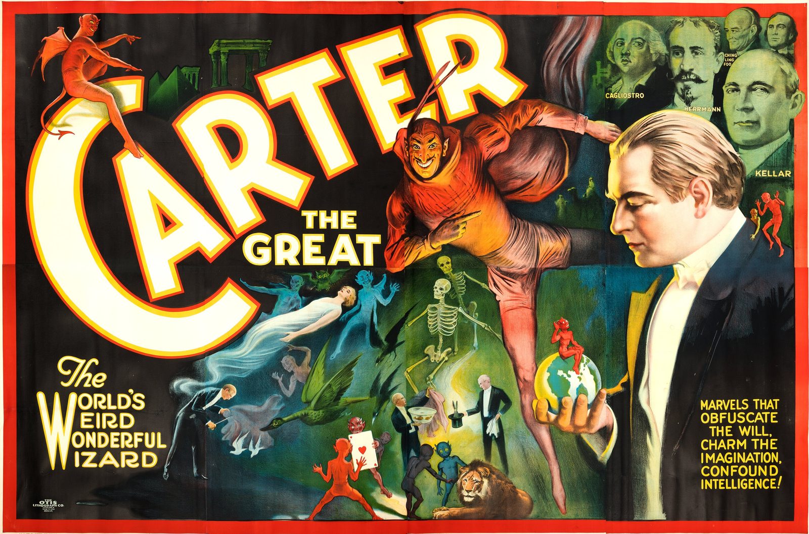 Carter, the world's weird wonderful wizard — lithograph